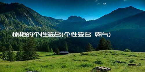惊艳的个性签名(个性签名 霸气)